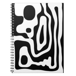 Carnet Grip Vise : Noir et Blanc Abstrait