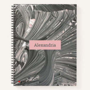 Carnet Gris blanc gris rose gris Abstrait 3D