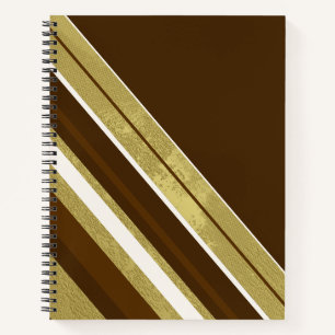 Carnet Gris Châtaigner Brown Gold Crème sur Dark Brown