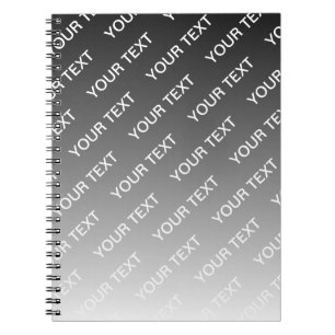 Carnet Gris (couleur changeable) Ombre & Motif de texte