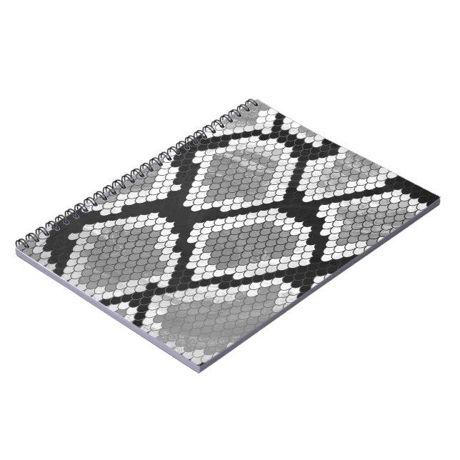 Carnet Gris de serpent, blanc et noir (Côté gauche)