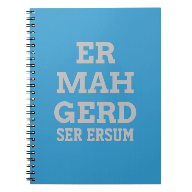Carnet gris Ermahgerd (Devant)