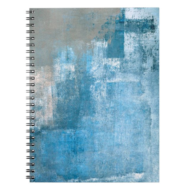 Carnet Gris et Bleu Art Abstrait Peinture abstraite, pein (Devant)