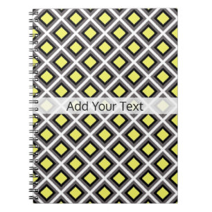 Carnet Gris foncé, Noir, Jaune Ikat Diamants par STaylor