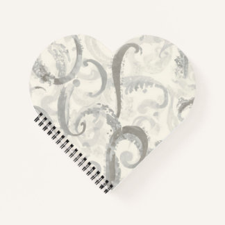 Carnet Gris neutre et abstrait blanc
