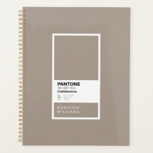 Carnet gris Taupe personnalisé Journal personnal
