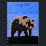 Carnet Grizzly Bear in Winter  - Original Wildlife Art<br><div class="desc">Grizzly Bear in Winter portrait, original painting. We specialize in cute and funny original art. Buy this for yourself or as a great gift for your Grizzly Bear in Winter loving friends. Be creative - click on CUSTOMIZE to add/remove/change text, resize the picture, change colors or anything else the customization...</div>