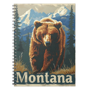 Carnet Grizzly de l'ours Brown du Montana
