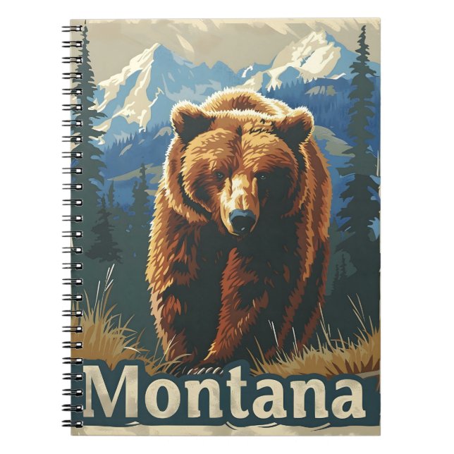 Carnet Grizzly de l'ours Brown du Montana (Devant)