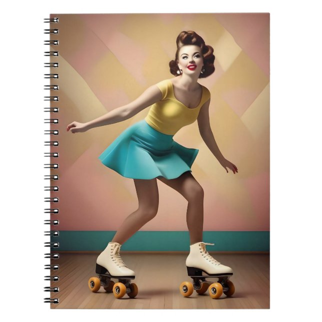 Carnet "Groovy Glide : Rythmes Rétro sur Roues de Planche (Devant)