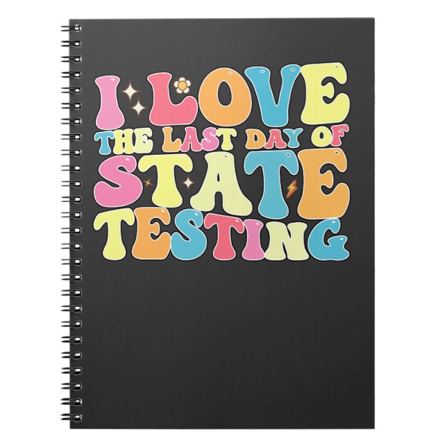 Carnet Groovy j'adore le dernier jour de test d'état Test (Devant)