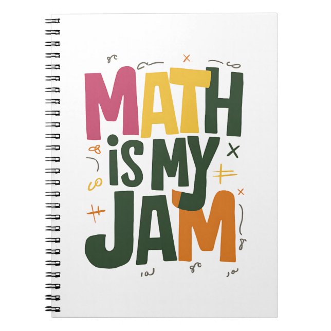 Carnet Groovy Math est mon truc premier jour de rentrée s (Devant)