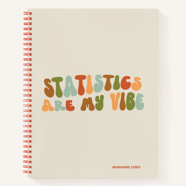 Carnet Groovy Retro Statistics Are My Vibe, Statisticien (Devant)
