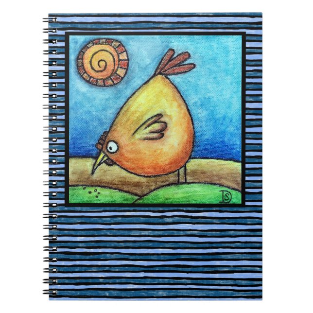 Carnet Gros Oiseau Orange (Devant)