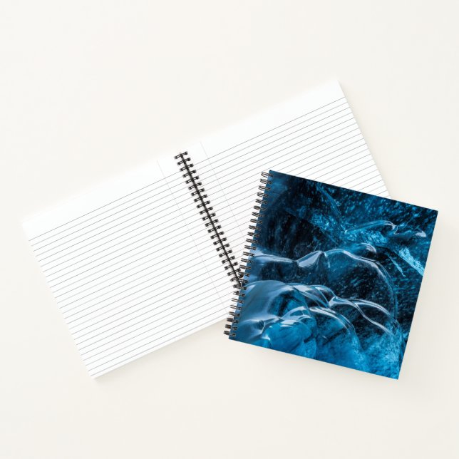 Carnet Gros plan sur les murs de glace bleue (Intérieur)