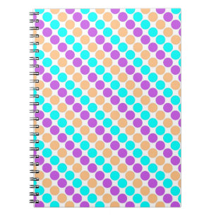 Carnet Grosse pois multicolore années rétro