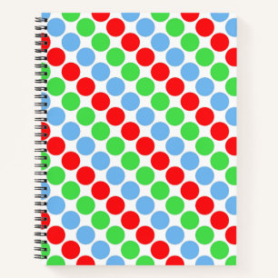 Carnet Grosse pois multicolore années rétro