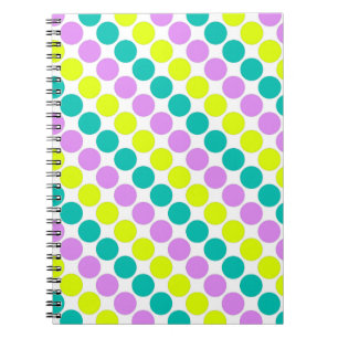 Carnet Grosse pois multicolore années rétro