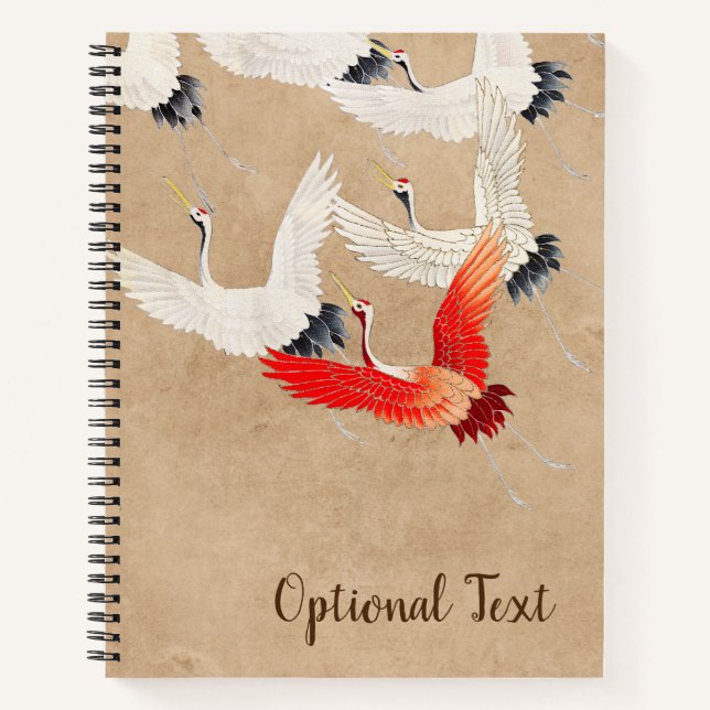 Carnet Grues volantes japonaises (Devant)