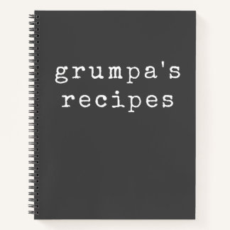 Carnet Grumpa | Grossesse grumpy Grandpa noir blanc Recet