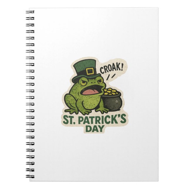 Carnet Grumpy Frog St.Patrick's Day (Devant)
