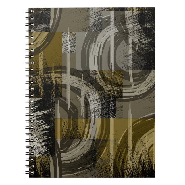 Carnet Grunge abstrait, marron monochrome (Devant)