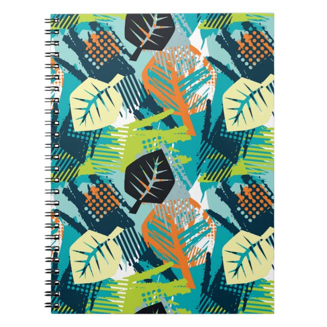 Carnet Grunge Abstrait : Surface Robuste Sans Fil. (Devant)