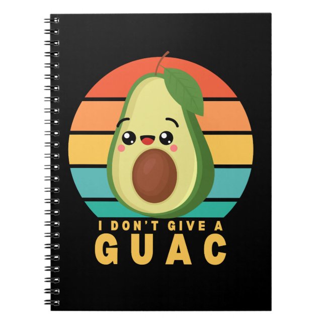 Carnet Guacamole Nourriture Drôle de Calembour Kawaii (Devant)
