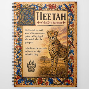 Carnet Guépard, Art de Bestiaire Médiéval