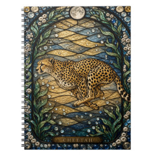 Carnet Guépard cuit plain vitrail Illumina