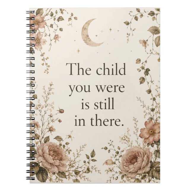 Carnet Guérison de l'enfant intérieur Citation Florale Vi (Devant)