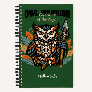 Carnet Guerrier Hibou, Gardien du Cadeau pour Enfants de