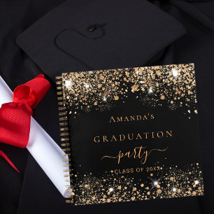 Carnet Guest book graduation or noir parties scintillant 