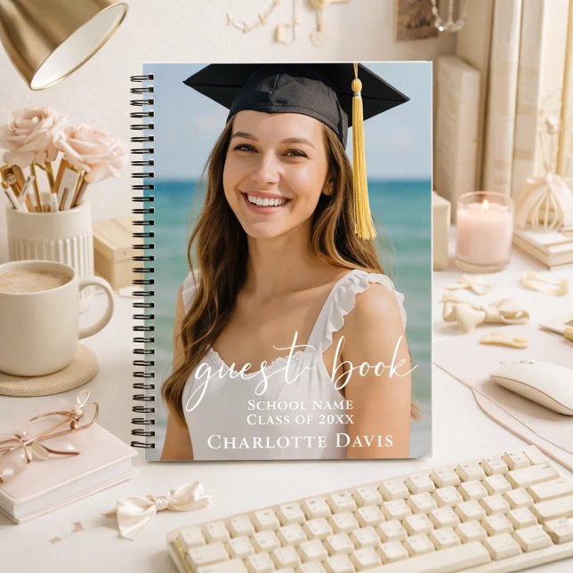Carnet Guest book photo graduation party script (Créateur téléchargé)