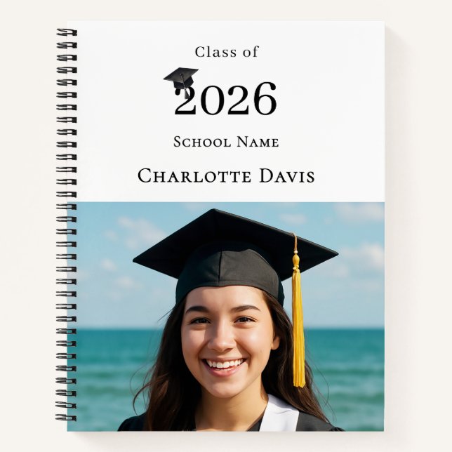Carnet Guest Book Photo Modern Graduation Party (Devant)