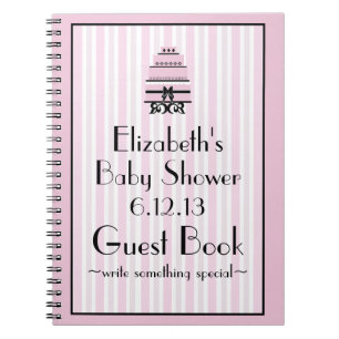 Carnet Guestbook de douche rose