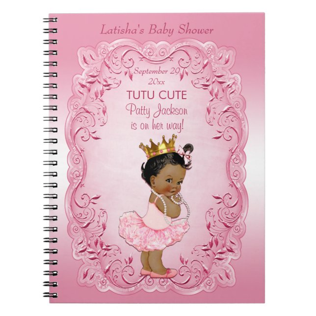 Carnet Guestbook ethnique mignon de princesse baby shower (Devant)