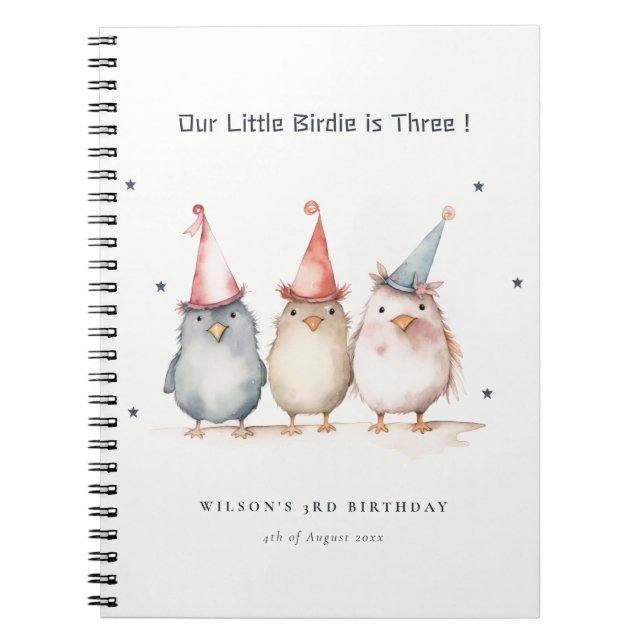 Carnet Guide d'Anniversaire de enfant des oiseaux de la p (Devant)