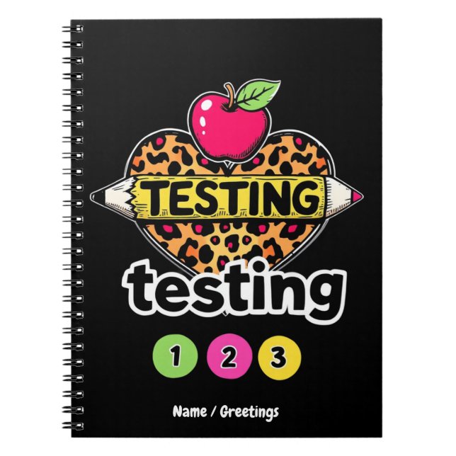 Carnet Guide de réussite pour le jour du test : Testing T (Devant)