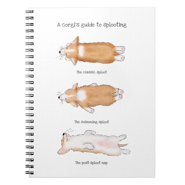 Carnet Guide du chiot de corgi mignon pour le déploiement (Devant)