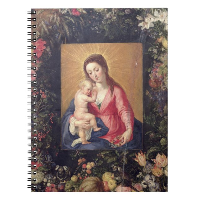 Carnet Guirlande de fruit et de fleurs avec la Vierge et (Devant)