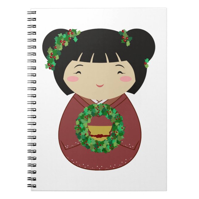 Carnet Guirlande de Noël de Kokeshi (Devant)