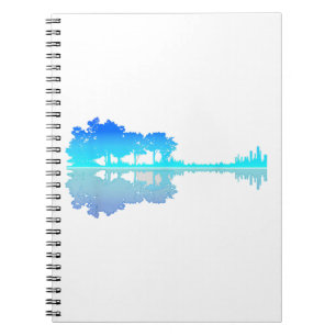 Carnet Guitar Lake Shadow Love Guitare Musicien