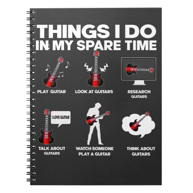 Carnet Guitare accro Guitariste Musique Lover Musicien (Devant)