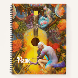 Carnet Guitare acoustique arbre de vie avec l'homme