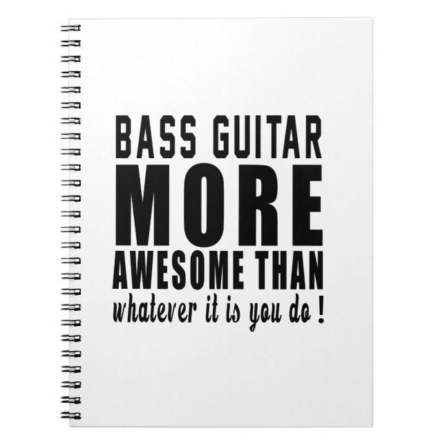 Carnet Guitare basse plus impressionnante que celui que (Devant)