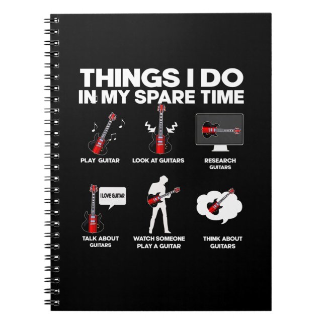 Carnet Guitare Guitariste Addicité Musique Guitariste Ann (Devant)