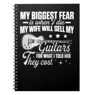 Carnet Guitare Mens Guitariste Papa Femme Vendre Guitare 