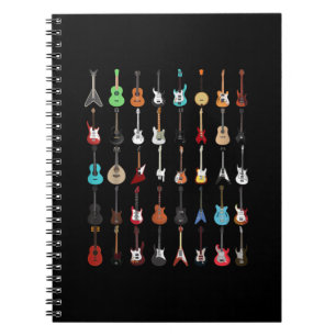 Carnet Guitare Musical Instrument Rock and Roll