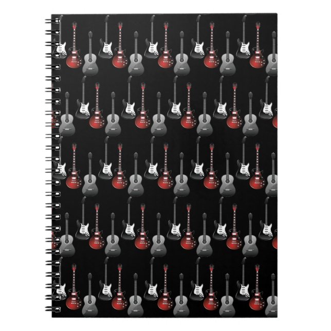 Carnet Guitares Électriques Cool pour les Amateurs de Mus (Devant)